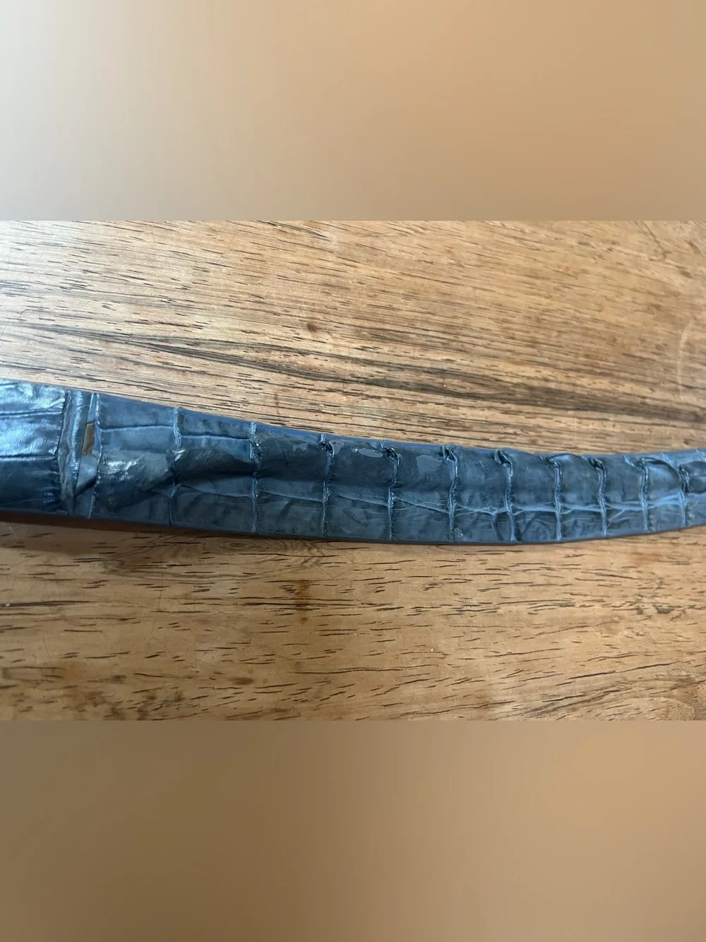 Pat Areias Crocodile Leather Belt Strap